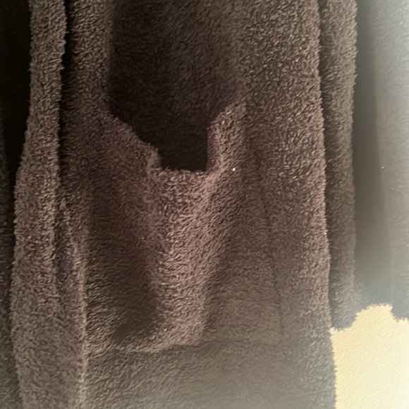 RDI shawl collar fuzzy black cardigan, size small - Picture 5 of 6